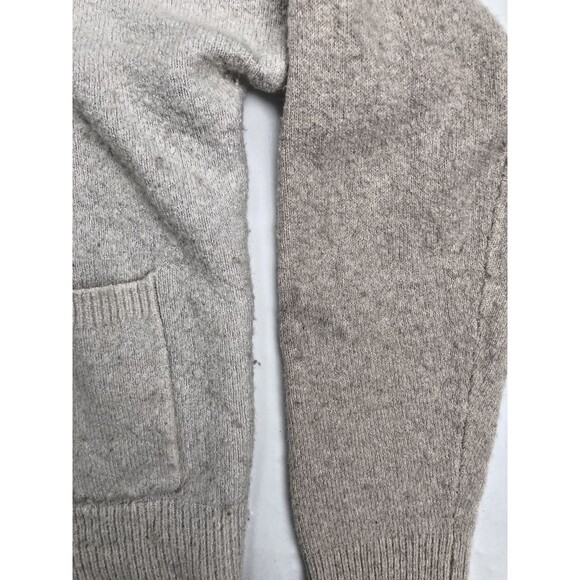 Madewell Cream Color-Block Button Cardigan Large Sweater V-neck Relaxed Fit - Picture 6 of 11